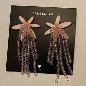 Baublebar beaded flower statement earrings - pink